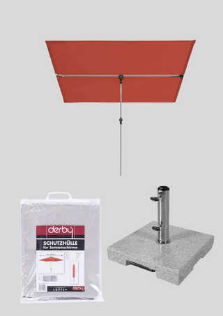 Set-Preis Doppler Balkonblende und Schirmständer 40kg