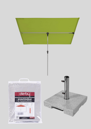 Set-Preis Doppler Balkonblende und Schirmständer 40kg