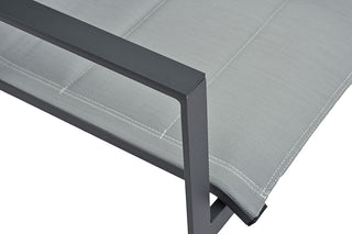 ZEO LIVING Chelsea Stapelstuhl hoch Alu silver/black gepaddet m. Aluarm