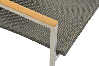 ZEO LIVING Kufensessel Bologna Edelstahl/Geflecht 6mm bronze