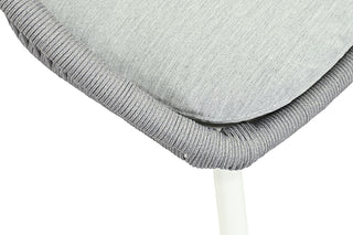 ZEO LIVING Stapelsessel Mellure Aluminium Rope grau inkl. Sitzkissen