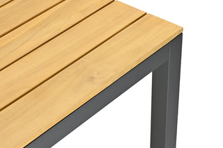 ZEO LIVING Tisch Birmingham 240x100cm Alu/Teak