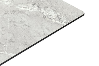 ZEO LIVING Gastrotisch klappbar HPL/Aluminium granit hell
