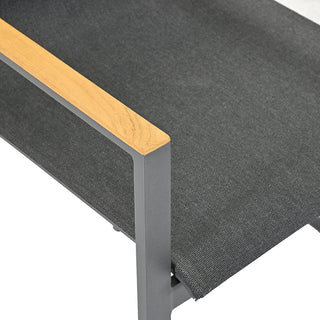 Solpuri Sessel Foxx softex-coal m. Teakarmlehne