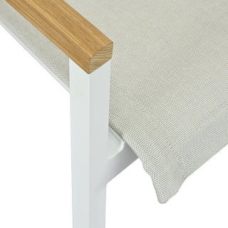 Solpuri Stapelsessel Sky Aluminium/Softex/Teak Shell
