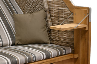 DeVries Strandkorb Wave Teak XL D.455 seashell