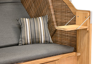DeVries Strandkorb Wave Teak D.464 griseum
