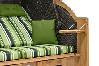 DeVries Strandkorb Pure Classic XL Sun Teak PE stone grey D.454