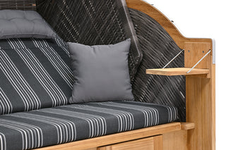 DeVries Strandkorb Pure Classic XL Sun PE stone grey D.423