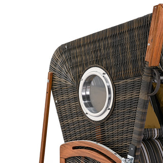 DeVries Strandkorb Pure Seaside XL PE Pinie light brown brushed D.440