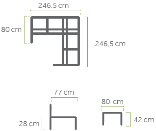 MWH Lounge Kedline 4tlg. Aluminium