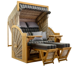 DeVries Strandkorb Pure Comfort XL Teak seashell D.402