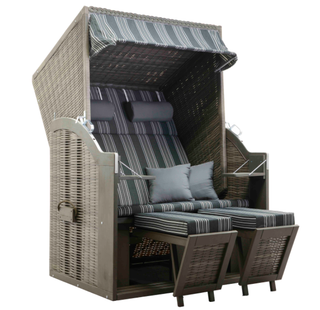 DeVries Strandkorb Pure Standard PE grey D.423