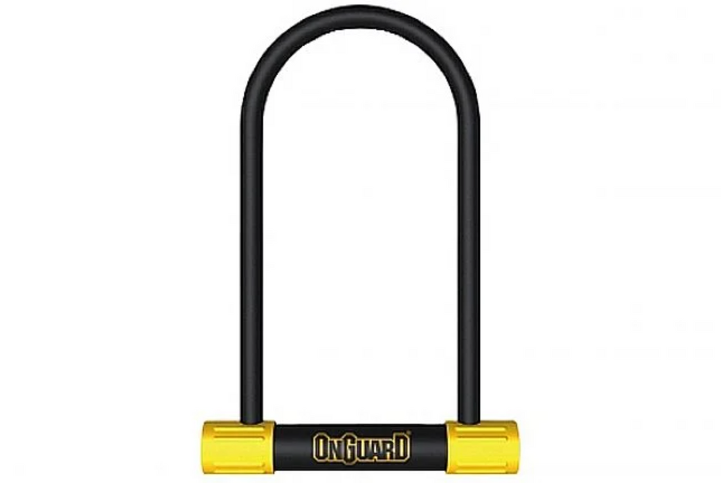 OnGuard 8009 Bulldog LS U-LOCK - Keyed, Black/Yellow, Includes bracket
