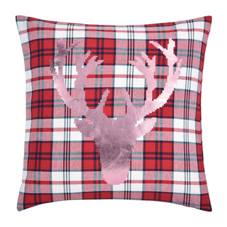 Pad Kissenhülle Tartan 40x40cm rot