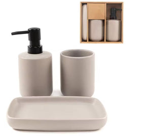 Zeo Living Badezimmer-Set Taupe