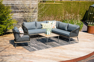 GARDEN IMPRESSIONS Lounge Poseidon teak/black
