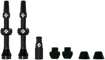 Muc-Off Tubeless Valve Kit: fits Road and Mountain, 44mm, Pair