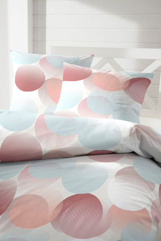 Zeo Living Bettwäsche Perkal Kreise pastell