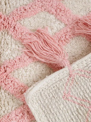 Zeo Living Badteppich Boho 50x76cm rosa