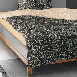 Irisette Flanell Bettwäsche Nubis Blumen braun