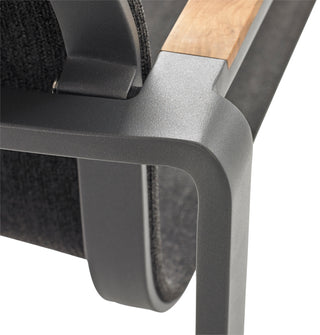 Solpuri Sessel Foxx softex-coal m. Teakarmlehne