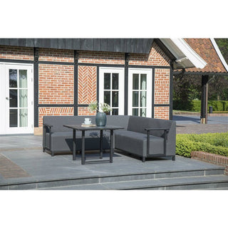 HARTMAN Loungetisch Tim 90x90cm Alu schwarz