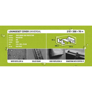 Madison Schutzhülle Loungemöbel 320xH85cm grau
